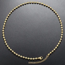 ZHUKOU 4/6/8mm ball necklaces for women novel style Scalable women bracelets necklaces round ball Jewelry Set wholesale VL370