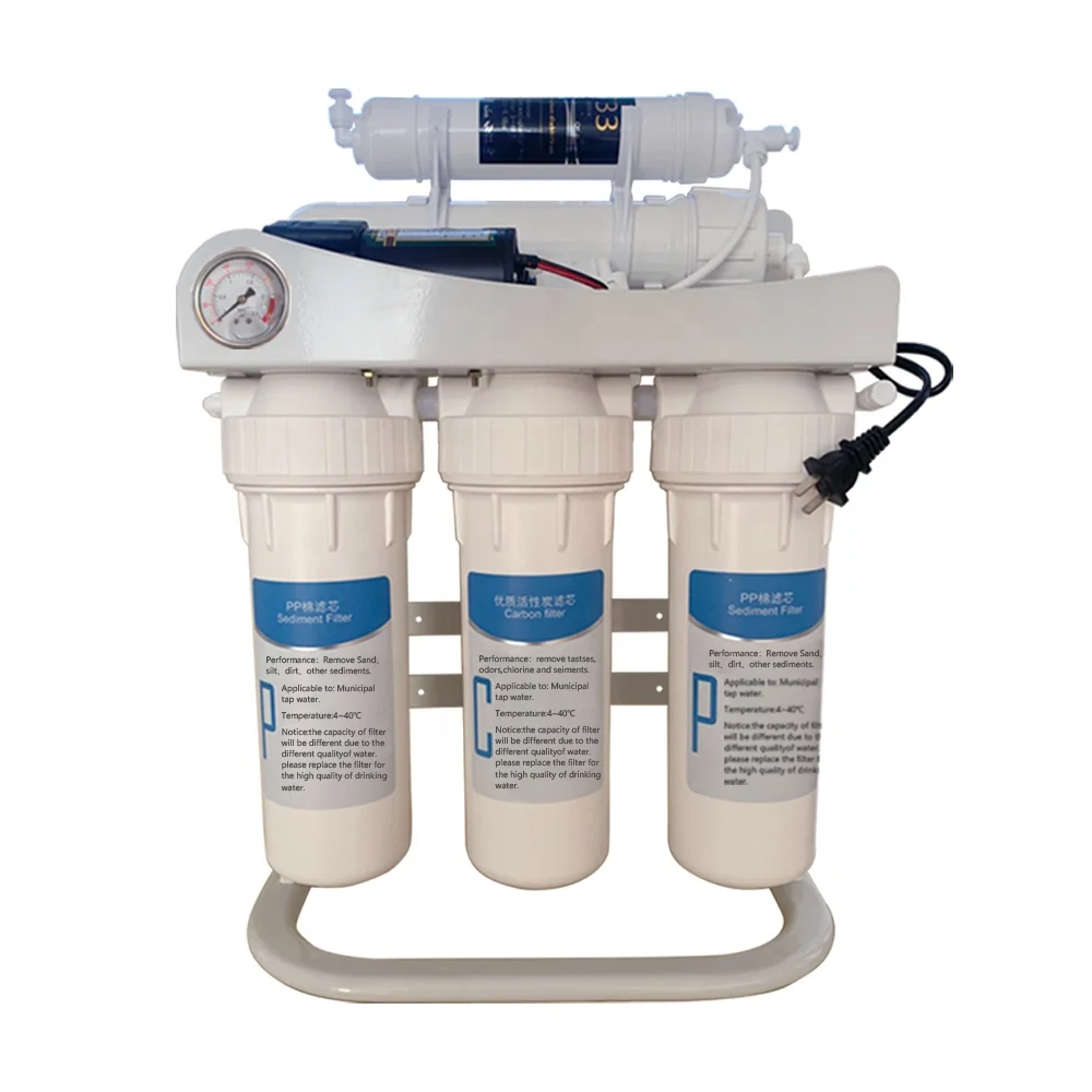 

Commercial Electric Plastic RO Water Purifier 7 Stage Self Cleaning 50GPD Under Sink Hotel Outdoor