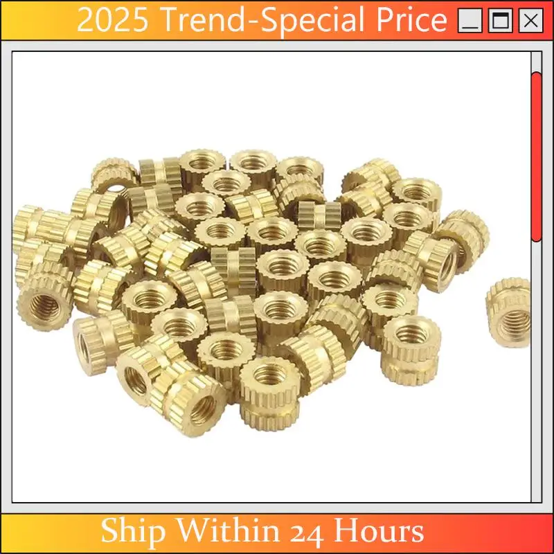 

Новые 100 шт. M3 X 3 мм внутренняя резьба латунные резьбовые вставки с накаткой и 100 шт. M2 X 3 мм