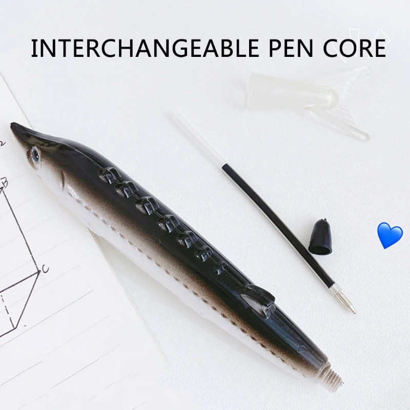 8 шт., шариковая ручка с реалистичной рыбой, забавная шариковая ручка, гладкая для письма, наполнители для чулок для письма