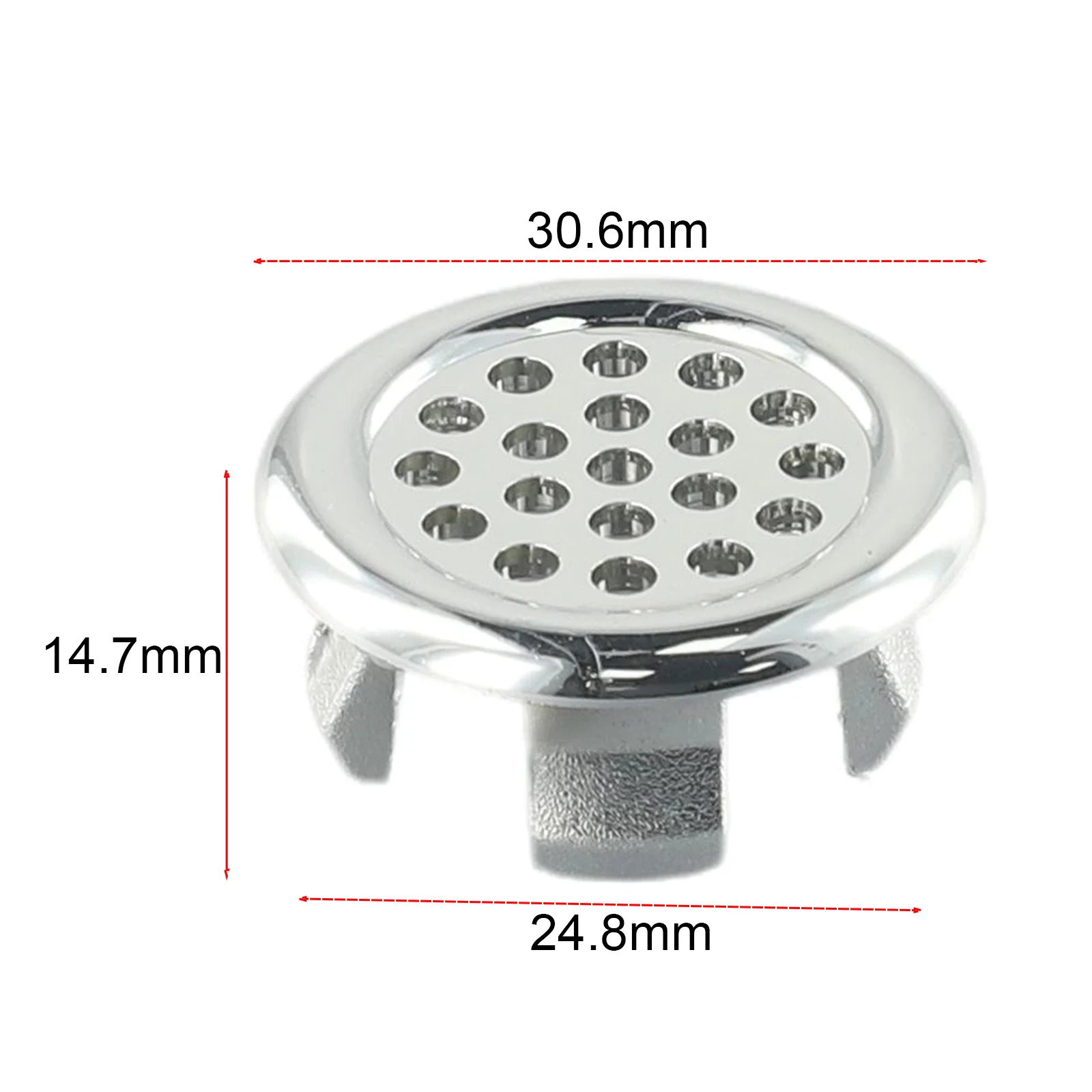 2pcs Basin Sink Overflow Ring Bathroom Overflow Covers For Basin Washsink Chromed Replacement Hole Round Insert Hole Cover Cap