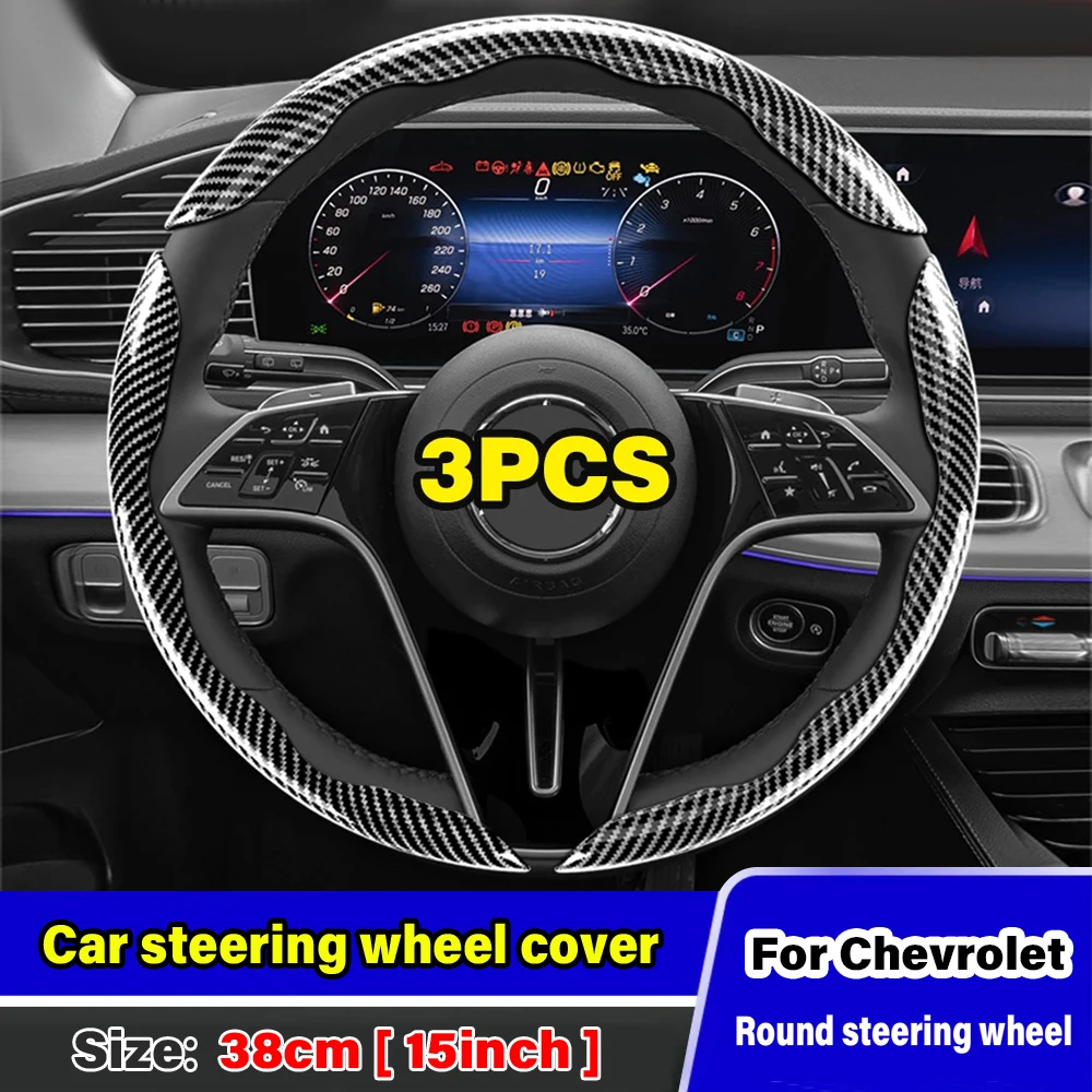 Car Steering Wheel Cover For Chevrolet Cruze Captiva lacett Sail Corsa Sonic Aveo Onix Orlando Equinox Malibu c140 Accesorios