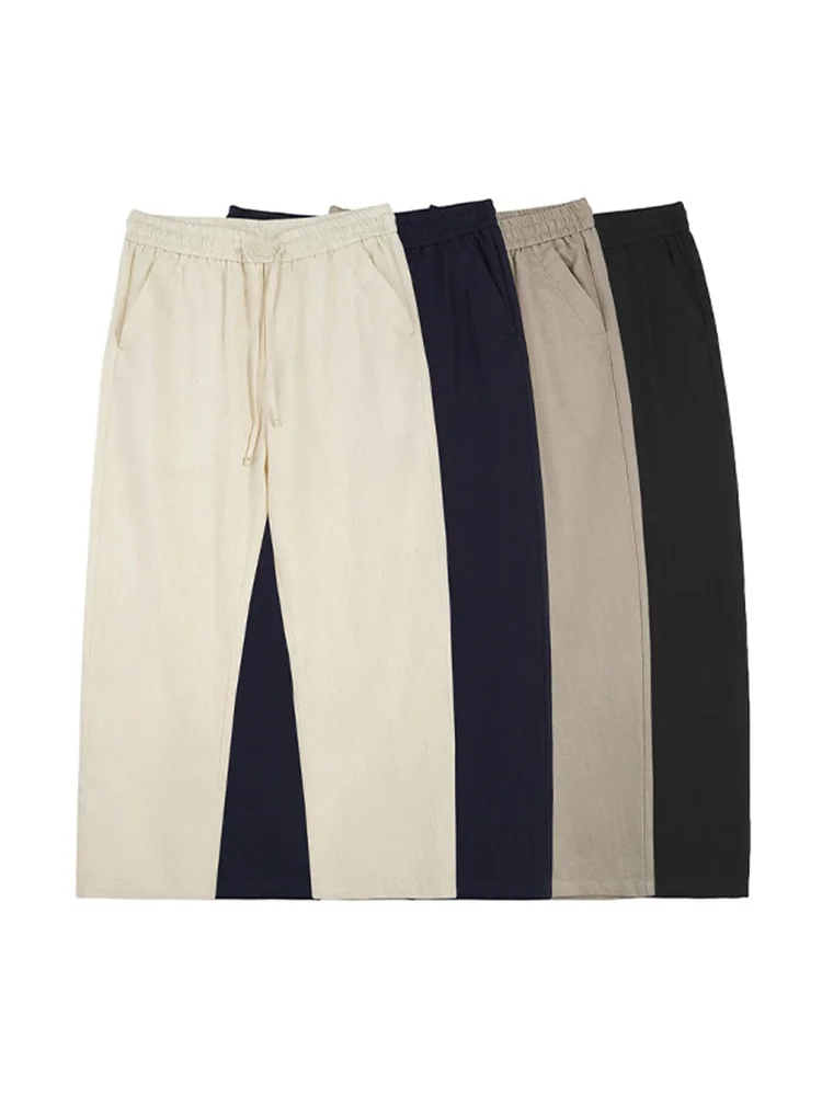 Men's Summer Thin Casual Pants Straight Leg Breathable Classic Preppy Style Fashionable Simple Pure Color Versatile Handsome