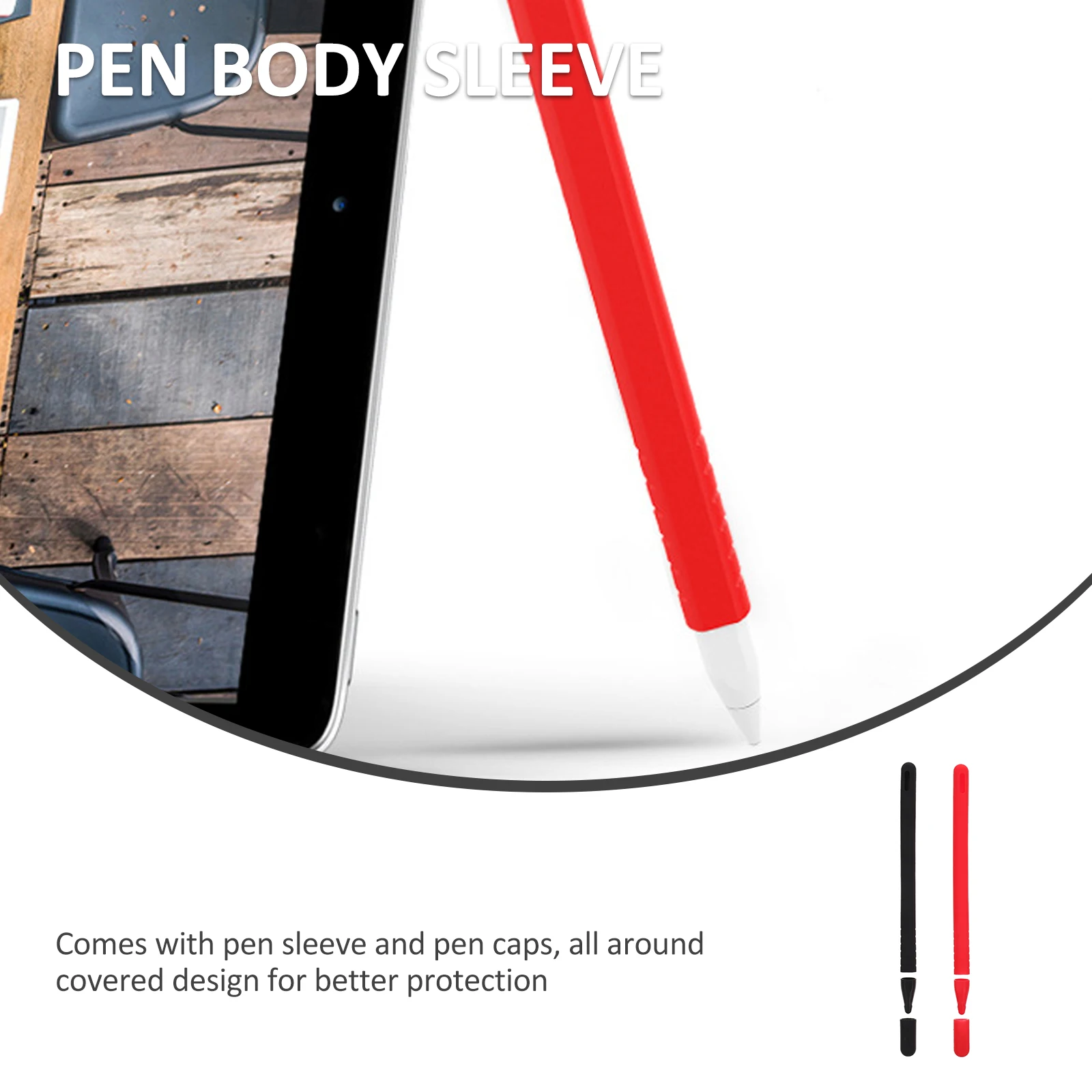 

2Sets Pen Protective Silicone Sleeves Pencil Covers Ergonomic Soft Durable Compatible with Pencil 2 Wireless Magnetic