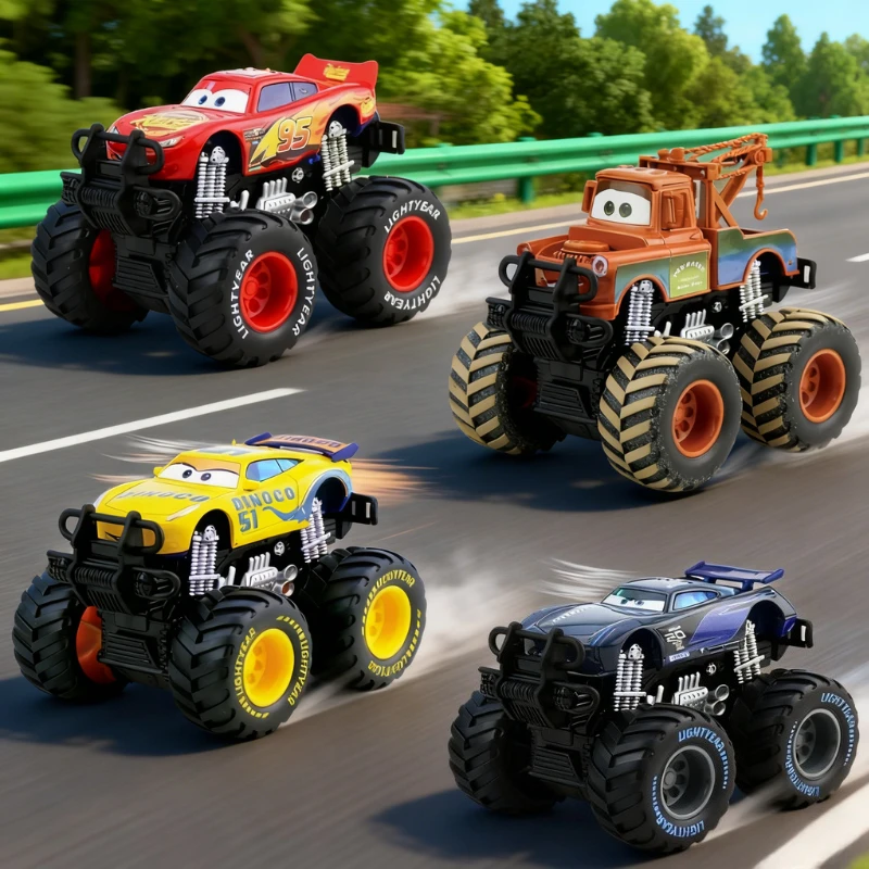 

Горячие игрушки Pixar Cars Lightning McQueen Mater 4WD-4 с приводом на колесах Гоночный автомобиль Инерционный внедорожник Автомобили Детский рождественский подарок