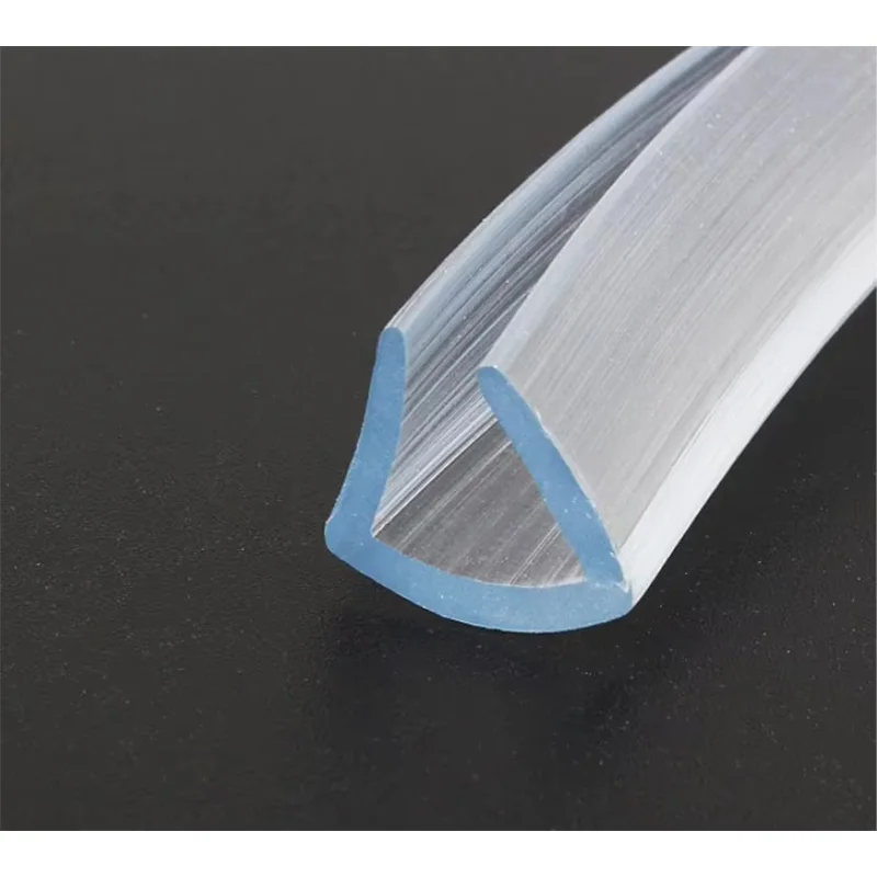 

Transparent U-Shaped PVC Seal Strip for Glass Table & Chair Edge Trim, DIY Waterproof Dustproof Adhesive Seal for Furniture