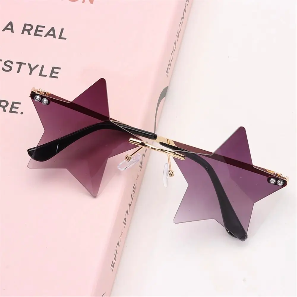 Estrela Forma Rimless Óculos, Engraçado Pentagrama Óculos, Óculos De Festa
