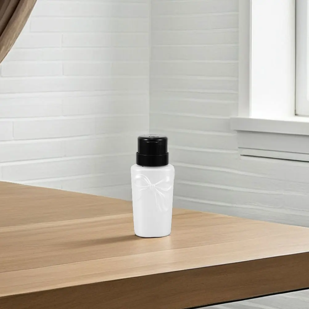 3 Stück leere Nagellackentferner-Flasche, abschließbarer Pumpspender, nachfüllbarer Kunststoffbehälter, auslaufsicher, für den Reisegebrauch, präzises Dosieren