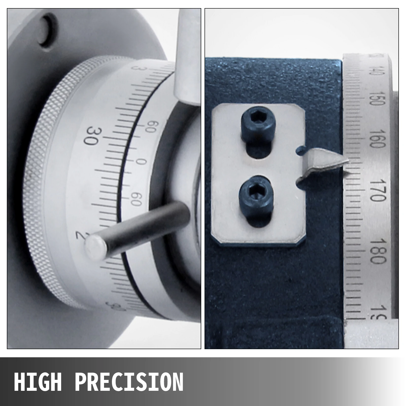 SucceBuy 150mm/5.9In Vertical & Horizontal Rotary Table Adjustable Dividing Plate Index System Dividing Head for Milling Machine