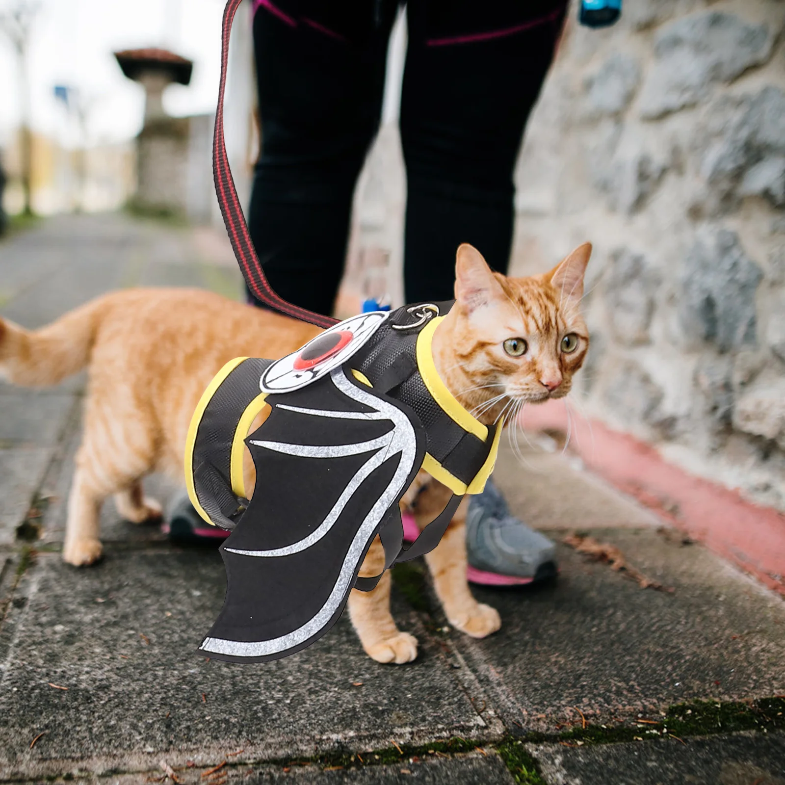

Halloween Cat Harness Leash Set Costume Small Size Walking Supplies Vest Rope Kit for Cats Pet Halloween Costumes