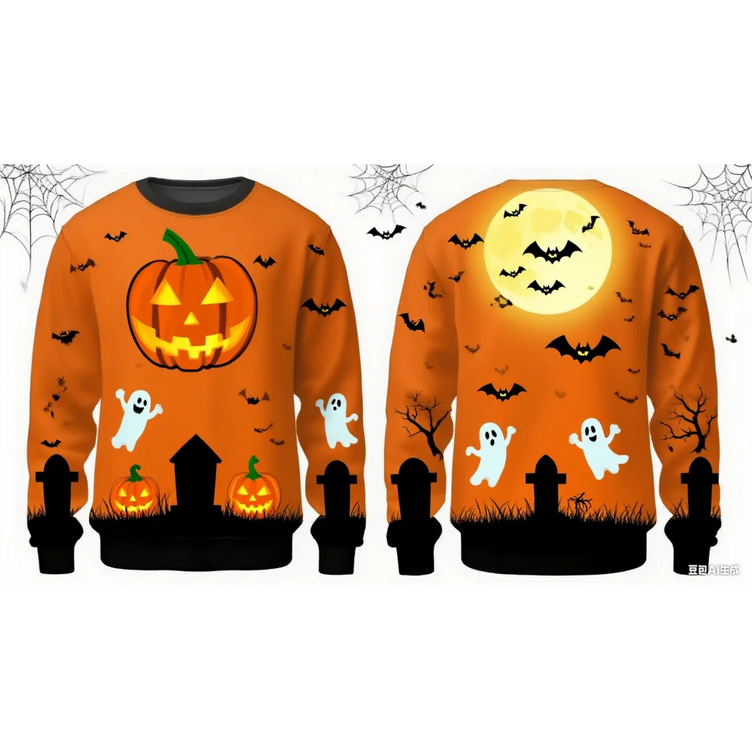 Толстовка с рисунком для Хэллоуина, 3D принт, осенние модные толстовки для отдыха, детские толстовки Y2K, мужские и женские толстовки