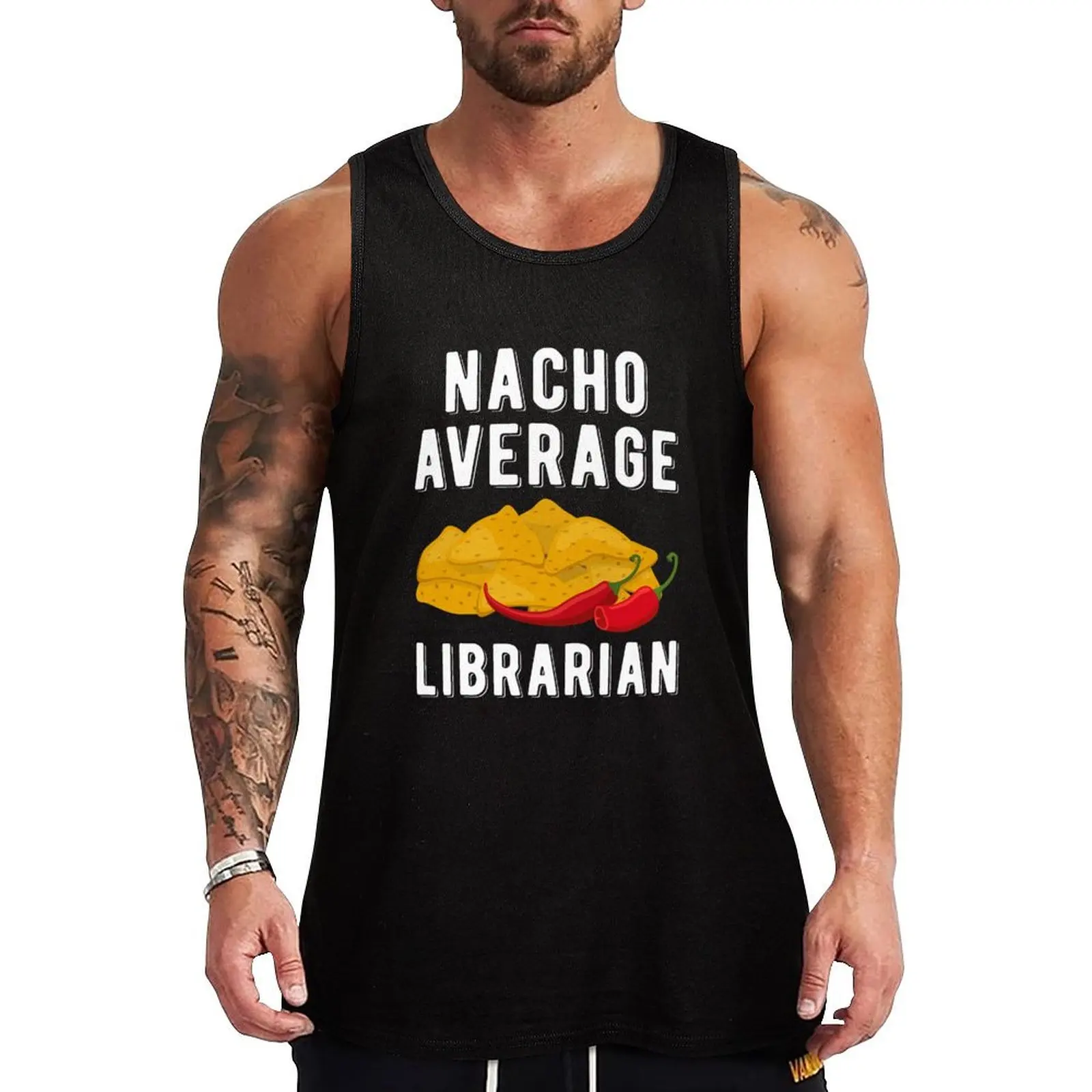 Nacho Average Librarian Funny Mexican Food Cinco De Mayo Tank Top Casual Soft Tank Top Loose Sleeveless Everyday Shirt