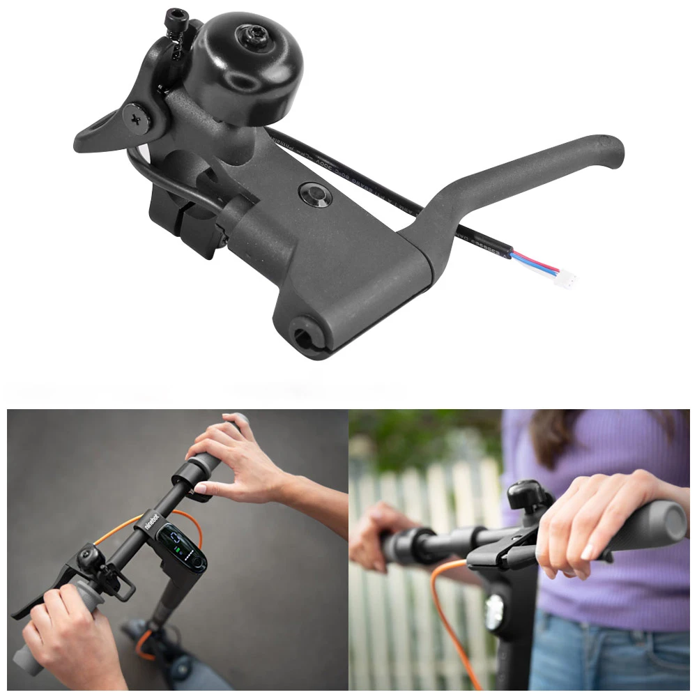 Electric Scooter Brake Lever Handle with Bell for Segway Ninebot F20 F25 F30 F40 F Series Skateboard Brake Replacement Part