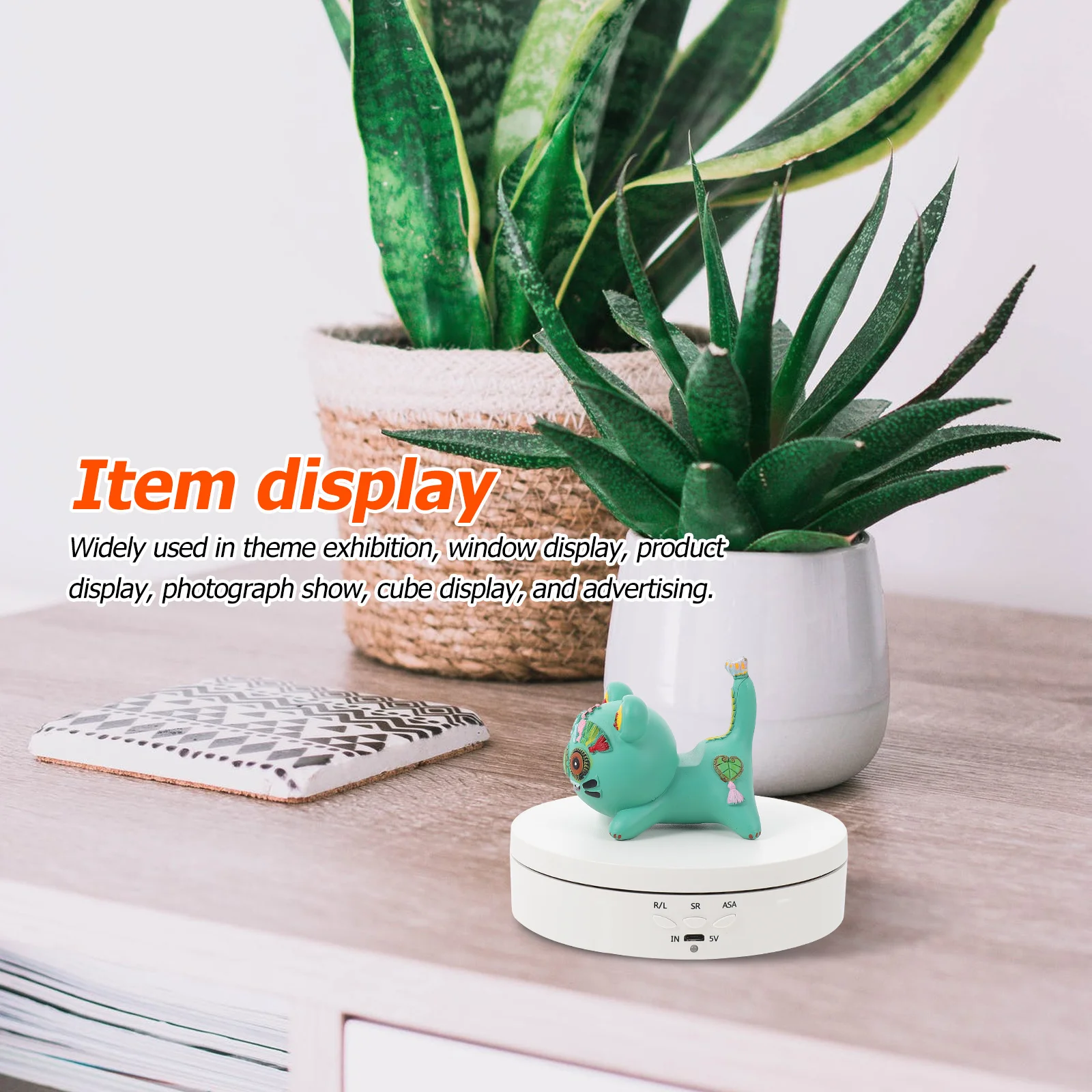 

1Set Electric Rotating Jewelry Display Stand ABS Motorized Turntable for Watches Collectibles Rotating Turntable