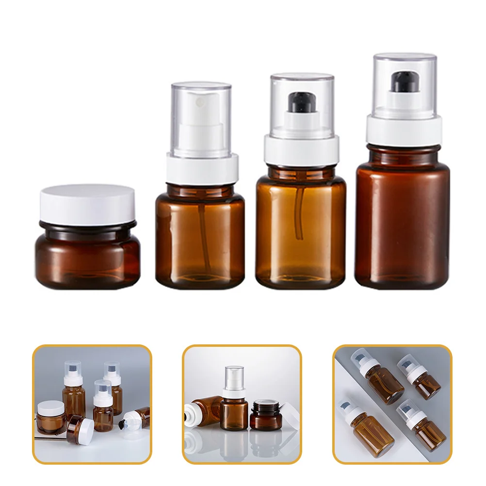 

4Pcs Essence Liquid Bottles 40Ml 60Ml 120Ml 180Ml Portable Spray Dispensers for Travel Lightweight Makeup Lotion