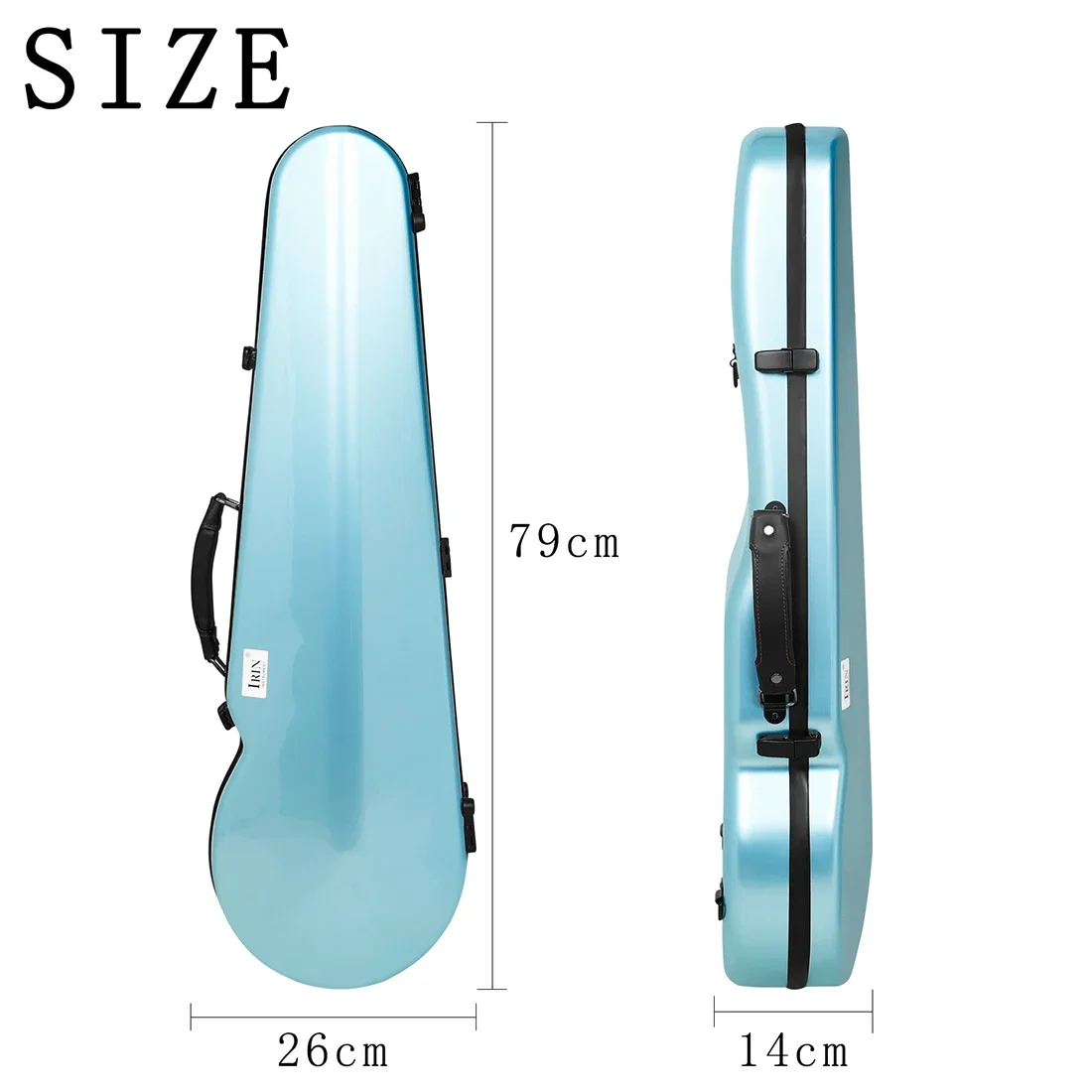 IRIN 4/4 Violin Case Hard Box Carbon Fiber Waterproof Bag Light Body Violin Bag with Hygrometer Violin Parts & Accessories