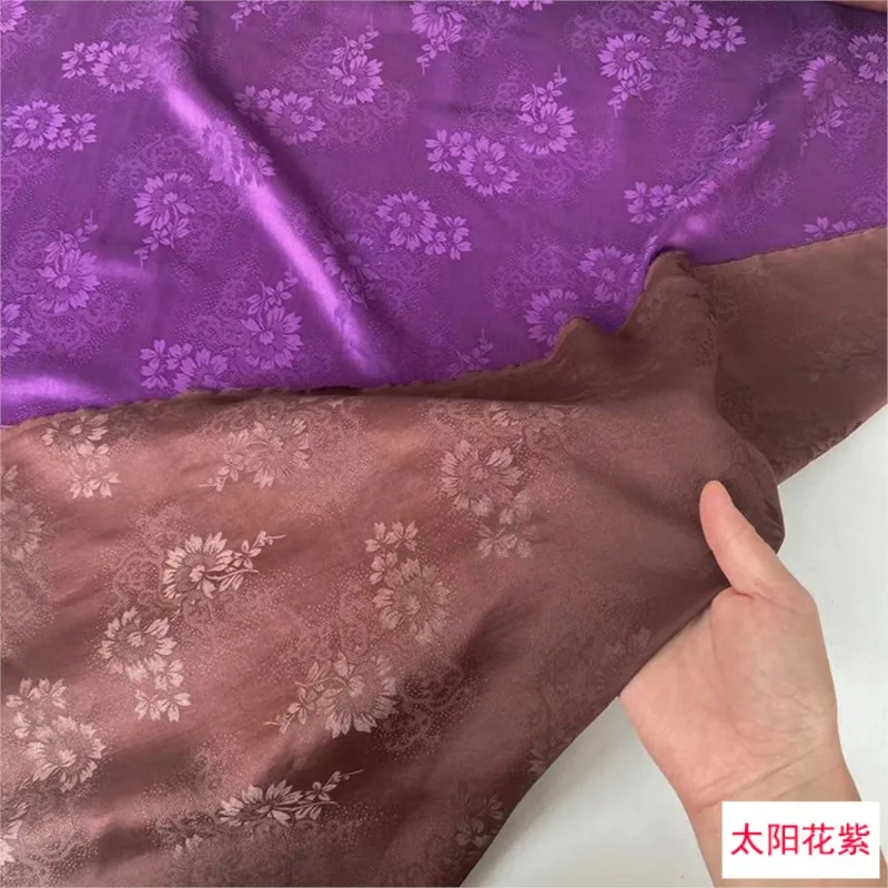 140cm wide width pure color brocade gauze clothing cheongsam fabric through the perforated silk