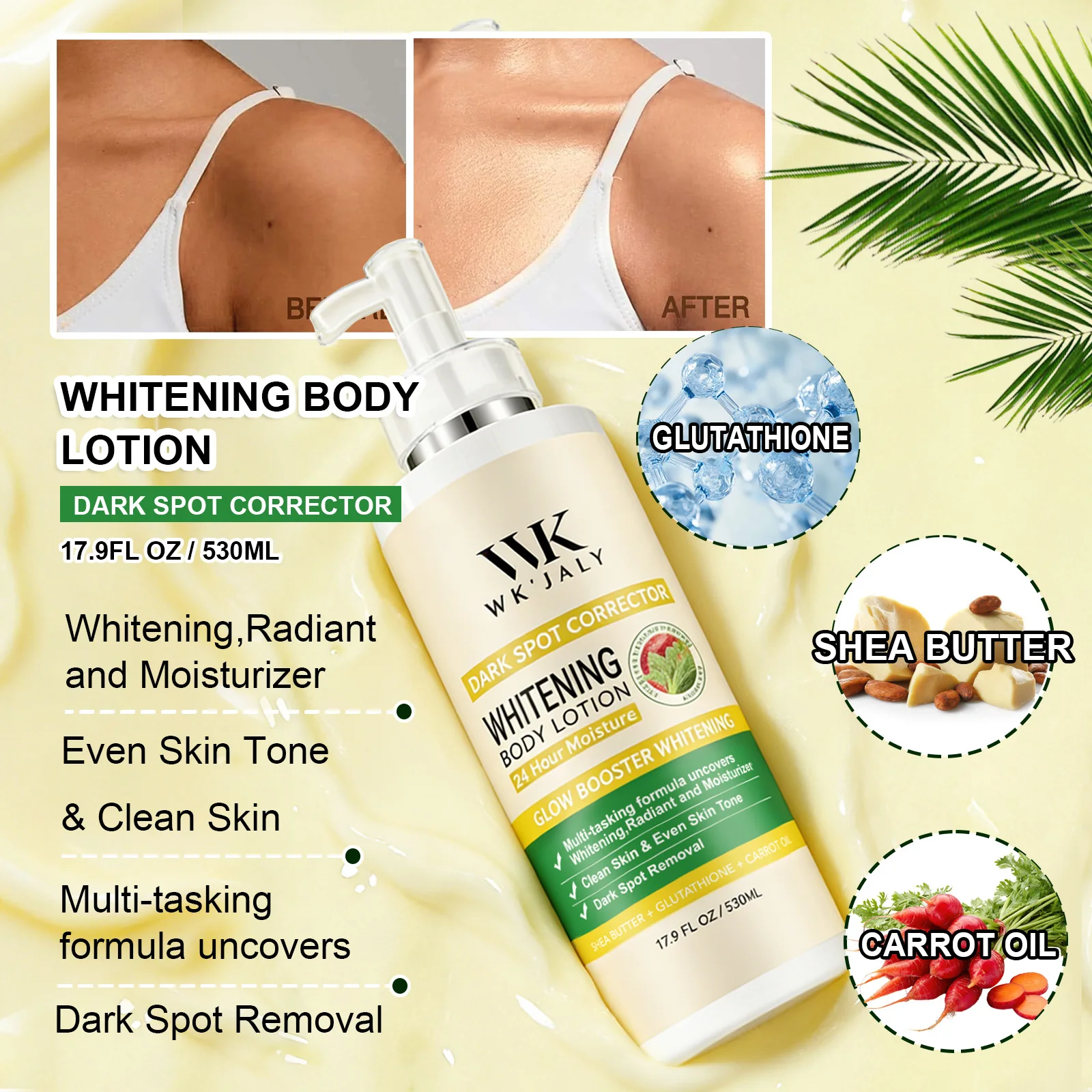 WK JALY Niacinamide Whitening Set, Remove Dark Spots, Hyperpigmentation, Melanin, Freckles, Moisturizing, Even Skin Tone