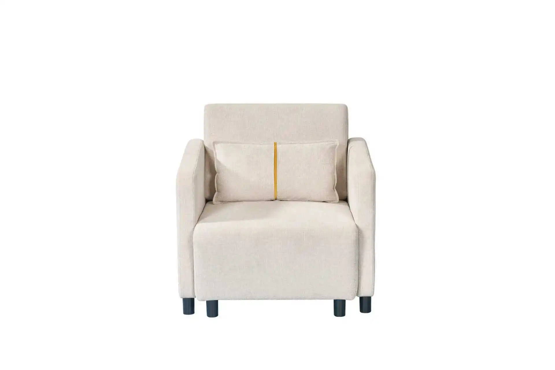 أريكة قماش بيضاء بمقعد واحد على الطراز التقليدي مع وسائد ناعمة متينة وصديقة للبيئة #4