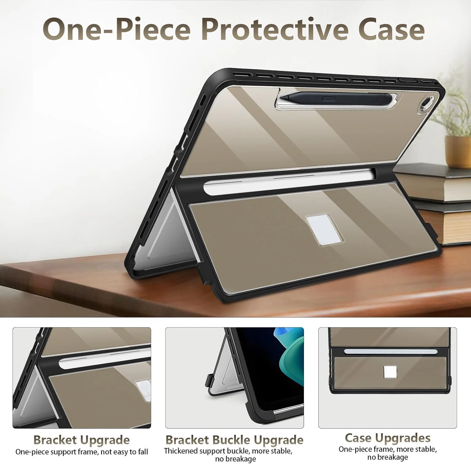 

Hard Back Case for Microsoft Surface Pro 12 Inch 1st Edition (2025) - Folio Rugged Cover Compatible with Type Cover Keyboard