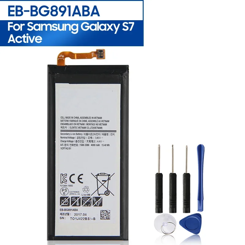 

Replacement Battery EB-BG891ABA For Samsung Galaxy S7 Active EB-BG891ABA Phone Battery 4000mAh With Free Tool