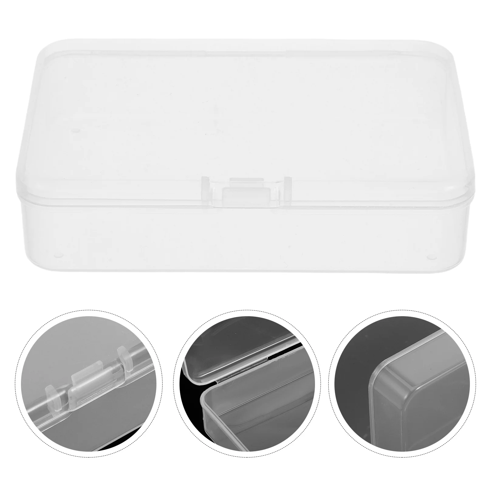 

10Pcs Transparent Box with Lid Clear Plastic Storage Container for Card Collection Craft Supplies Beads Jewelry Small