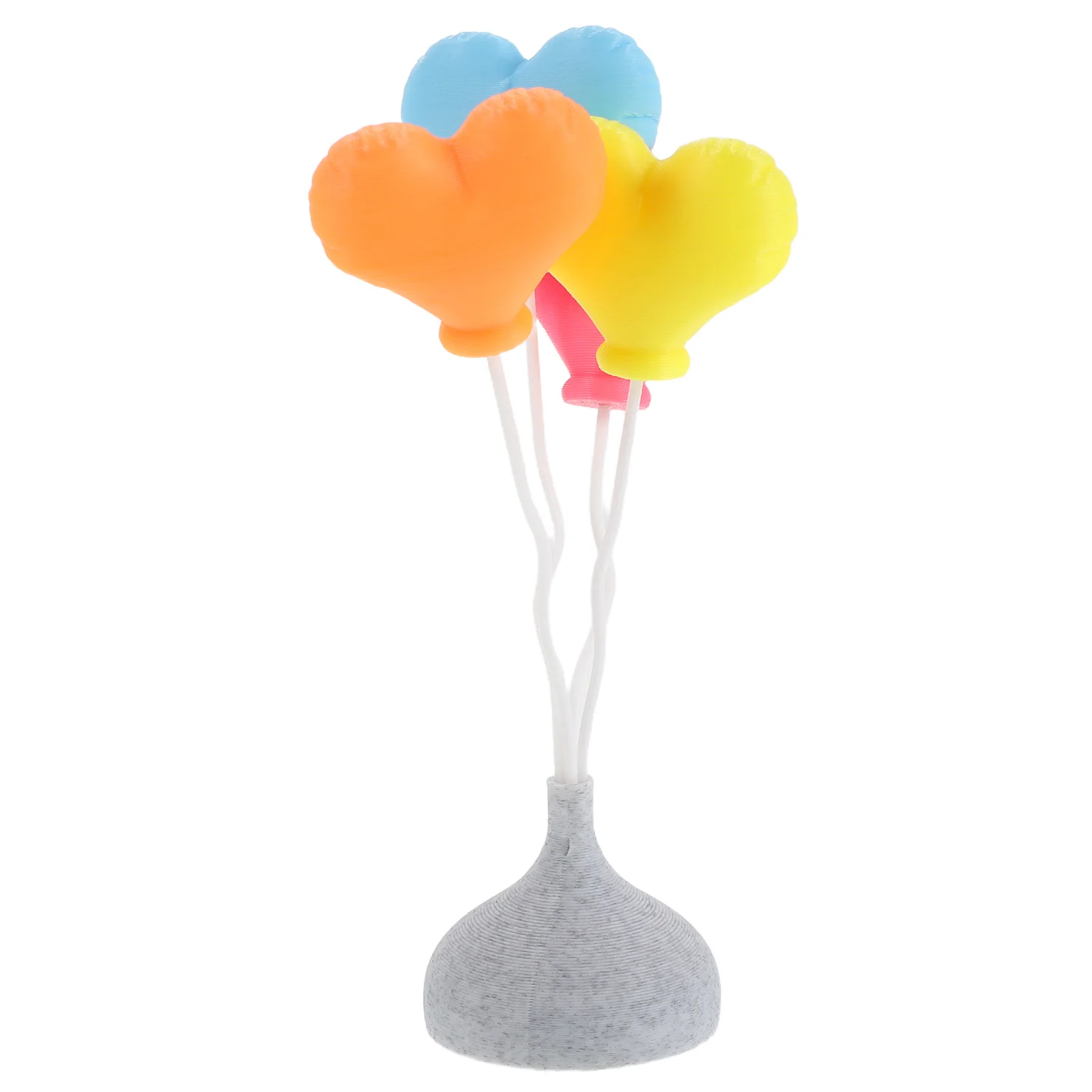 

Mini Heart Shaped Balloon for Dollhouse Decor Tiny Simulation Decorative Balloons Stand Miniature Valentine's Day Birthday Party