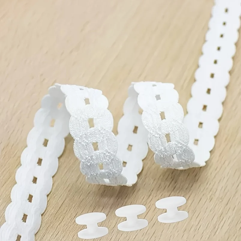 4-teiliges Set (1 Band + 3 Knöpfe) Exquisiter, mit Spitze besetzter Saumgürtel, geeignet für T-Shirts, Kleider, Hemden, zur Verkürzung der Kleidungslänge