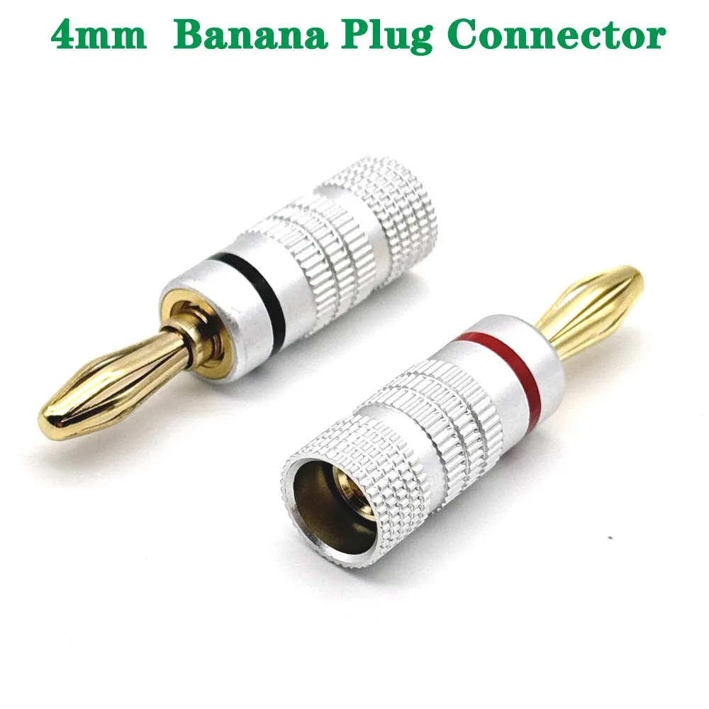 

1/3Pcs Gold-Plated Fever Audio Speaker Speaker Cable 4mm Banana Plug Banana Head Pure Copper Banana Plug Free Of Welding Head