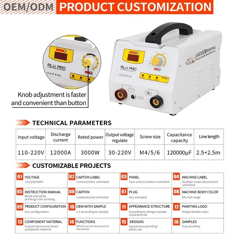 آلة لحام نقطي دنت الجسم من الألومنيوم لإصلاح التصادم