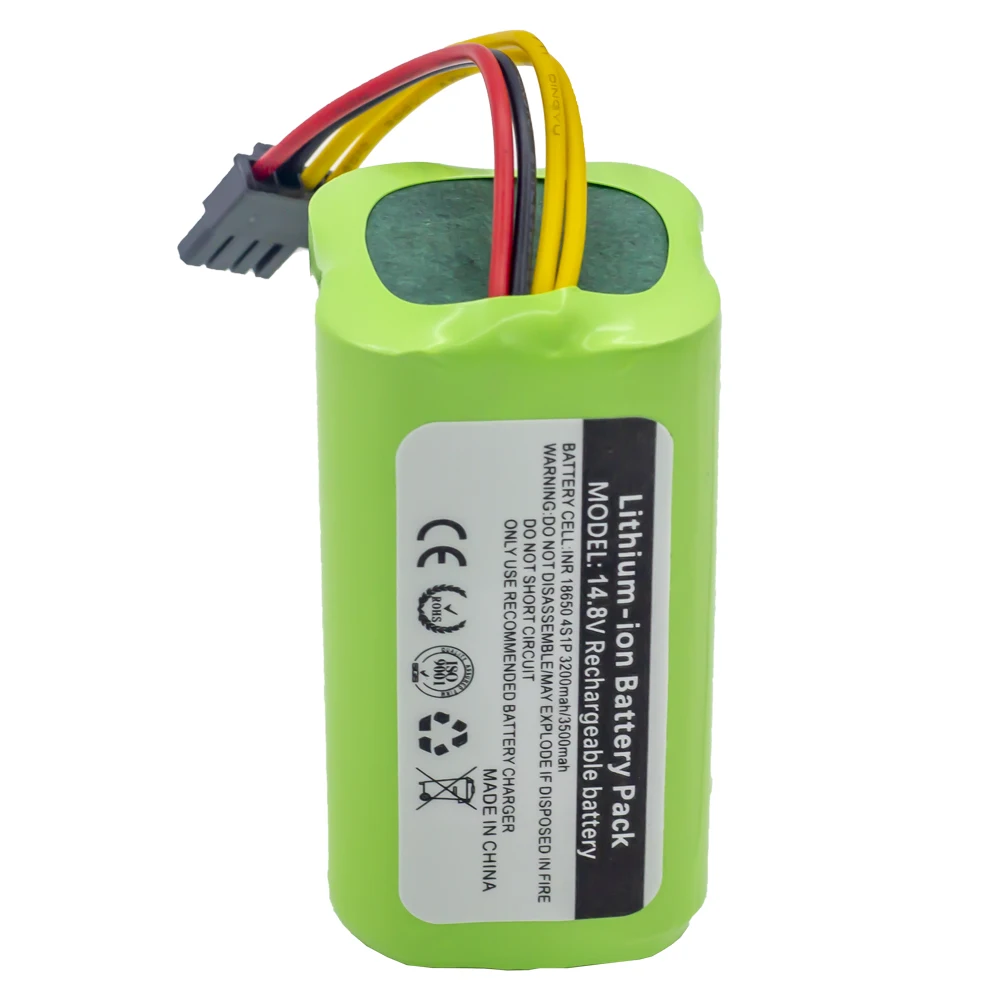 Bateria de lítio 4S1P 14.8V/14.4V 3200mah 18650 para ILIFE LIECTROUX PROSCENIC LIFERO Xiaomi Cleaner Sweeper Bateria de substituição