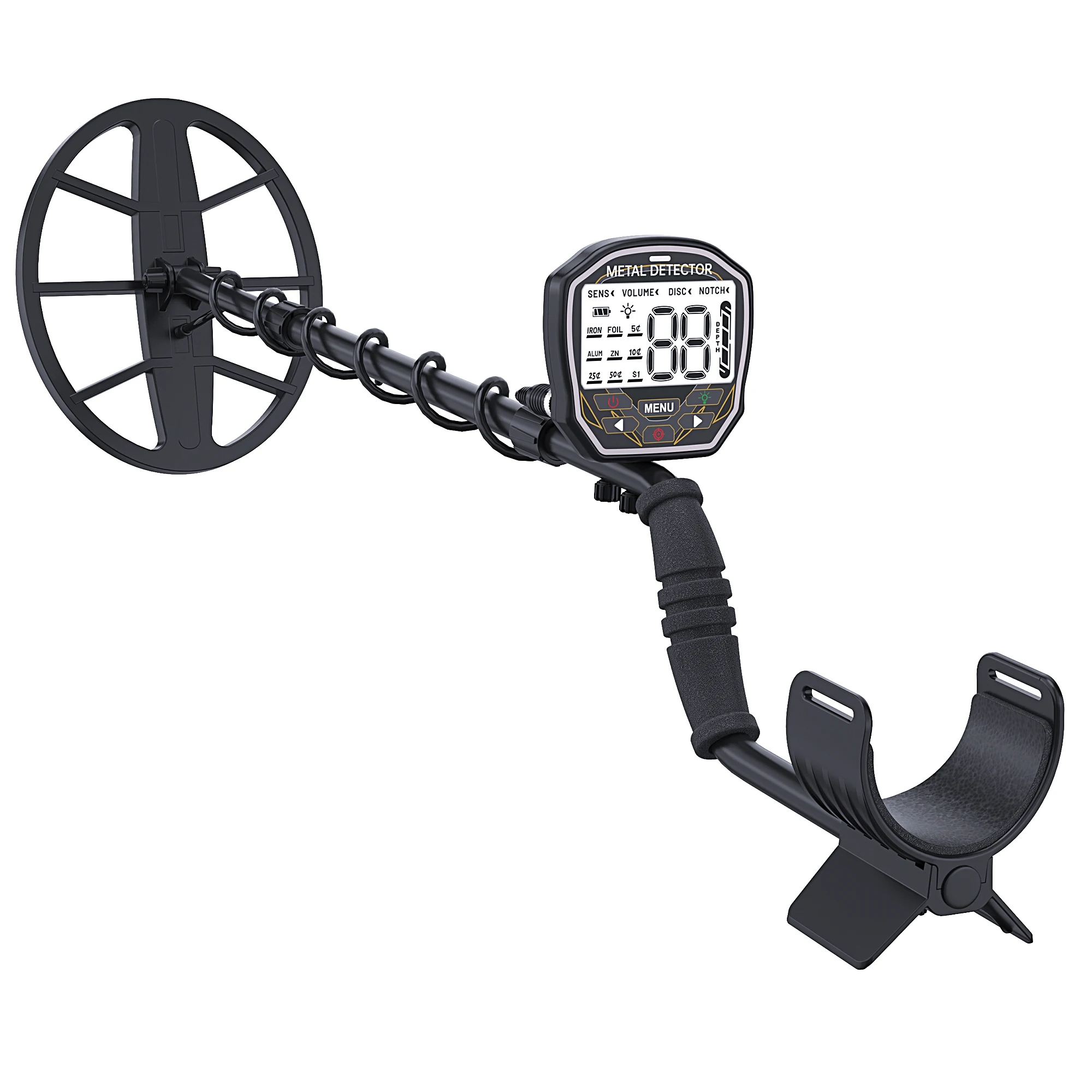 High Sensitivity Metal Detector Double D Search Coil IP68 Waterproof DD Coil Underground Gold Digging Detector Accessory GT896