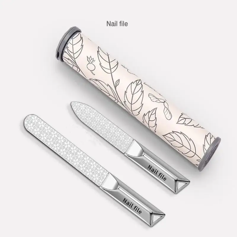 Stainless Steel Nail File Double Sided Thickened Multi Functional Manicure Pedicure Nail Care Tool