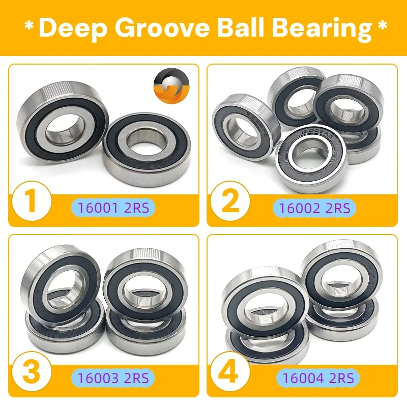 2pcs 16002-2RS 15x32x8mm Thin Section Ball Bearing ABEC-7 Bearing Steel Double Sealed 16001 16003 2RS for Precision Machinery