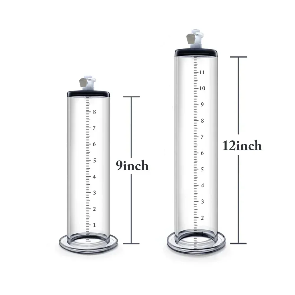 Acrylic Penis Pump Accessories Vacuum Penis Enlargement Device Masturbation Vacuum Pump Flange Pump Penis Cylinder Set Sex Toys