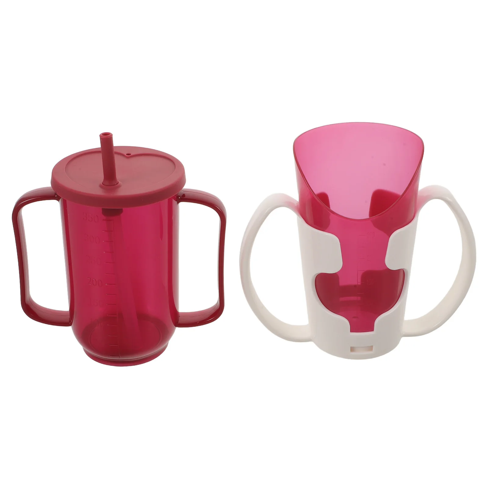 

2pcs Bedridden Nursing Cup 250Ml Spill Proof Elderly Drinking Mug For Seniors Disabled Patients Leak Resistant Hydration Care
