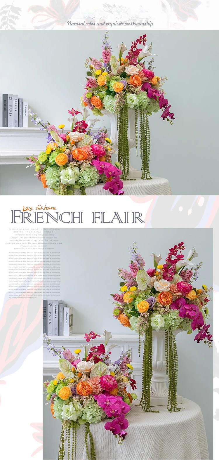 Großhandel Künstliche Blumenkugel Vintage Verwelkte Rose Braut-Handstrauß Seidenblumen Hochzeit Verlobung Event Tischdekoration – Detail 5
