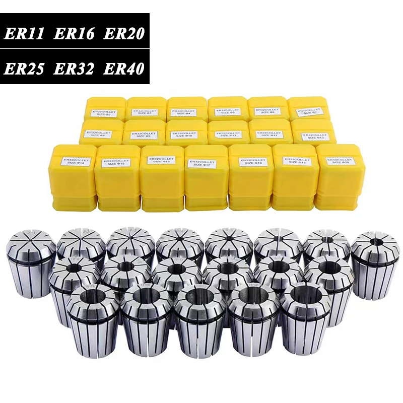 ER25 Collet Chuck Set ER11 ER16 ER20 ER25 ER32 ER40 Spring Collet Set for CNC Milling Lathe Machine Tool Holder Collet Chuck