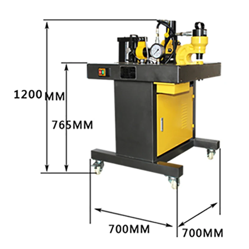 220V Three-In-One Copper Bar Processing Machine Multi-Function Flat Stand Bending Tool Hydraulic Busbar Processing Machine 750W