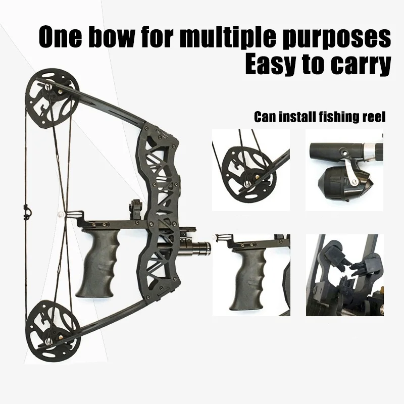 Mini polia compuesta arco tiro peixe e flecha tiro com arco composto profissional navio de guerra esportes de tiro competitivo
