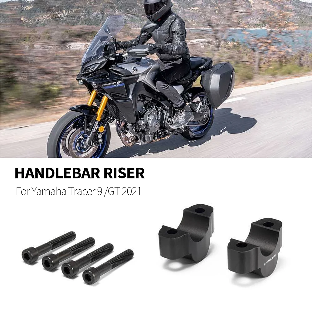 Motorcycle Handlebar Risers Clamp Mounting Mount Riser CNC Billet Aluminum For Yamaha TRACER9 TRACER 9 GT 2021 2022 -