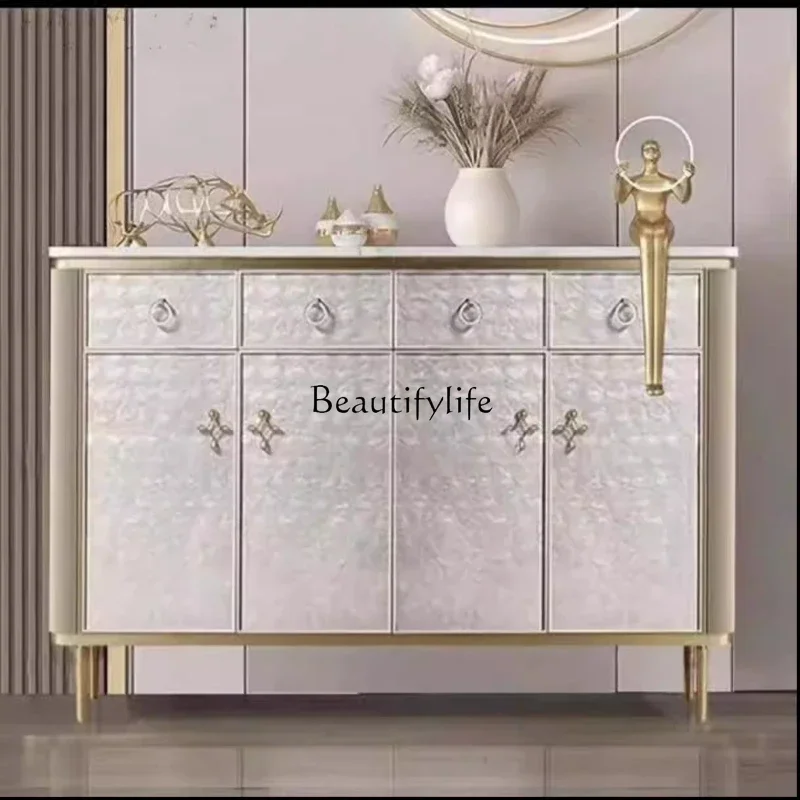 

FG44Modern light luxury natural shell home shoe cabinet, entrance cabinet, side cabinet