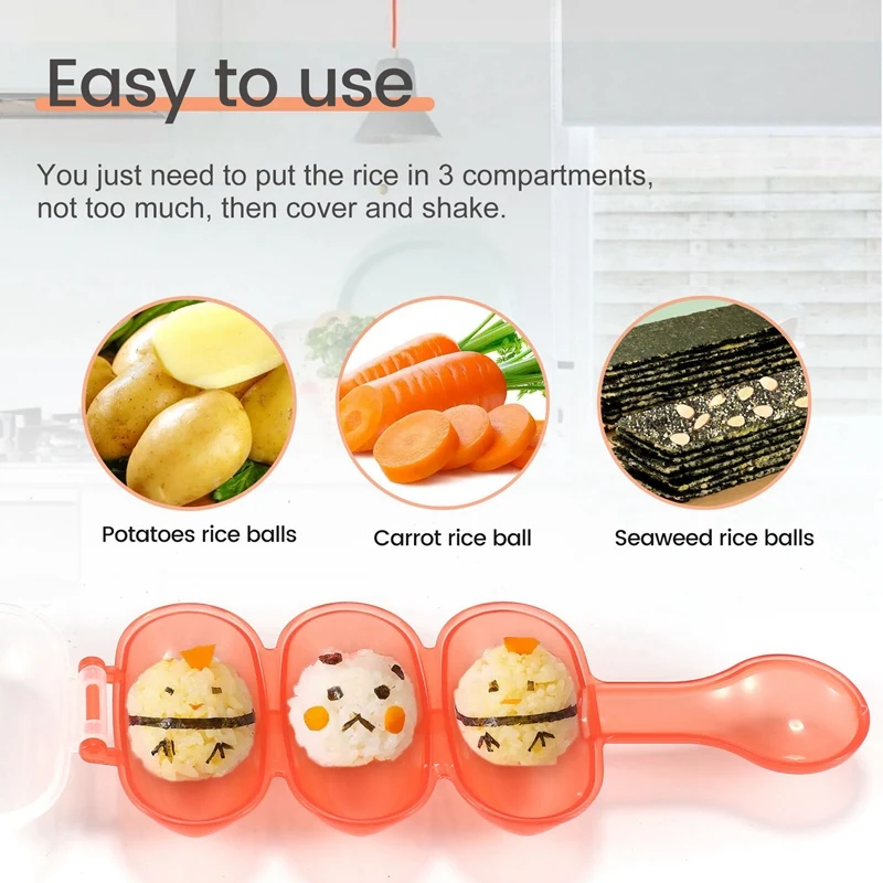 Baby Onigiri Mold Baby Onigiri Mold DIY Spherical Sushi Making Mold Kitchen Gadget Vibrator Kids Food Decoration