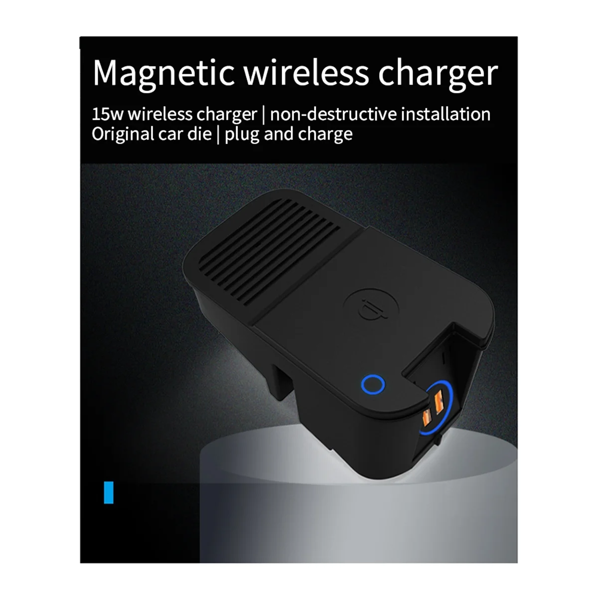 

For Volvo XC60 S90 V90 2020 S60 V60 2017-2023 Car Magnetic Wireless Charger Induction Fast Charging