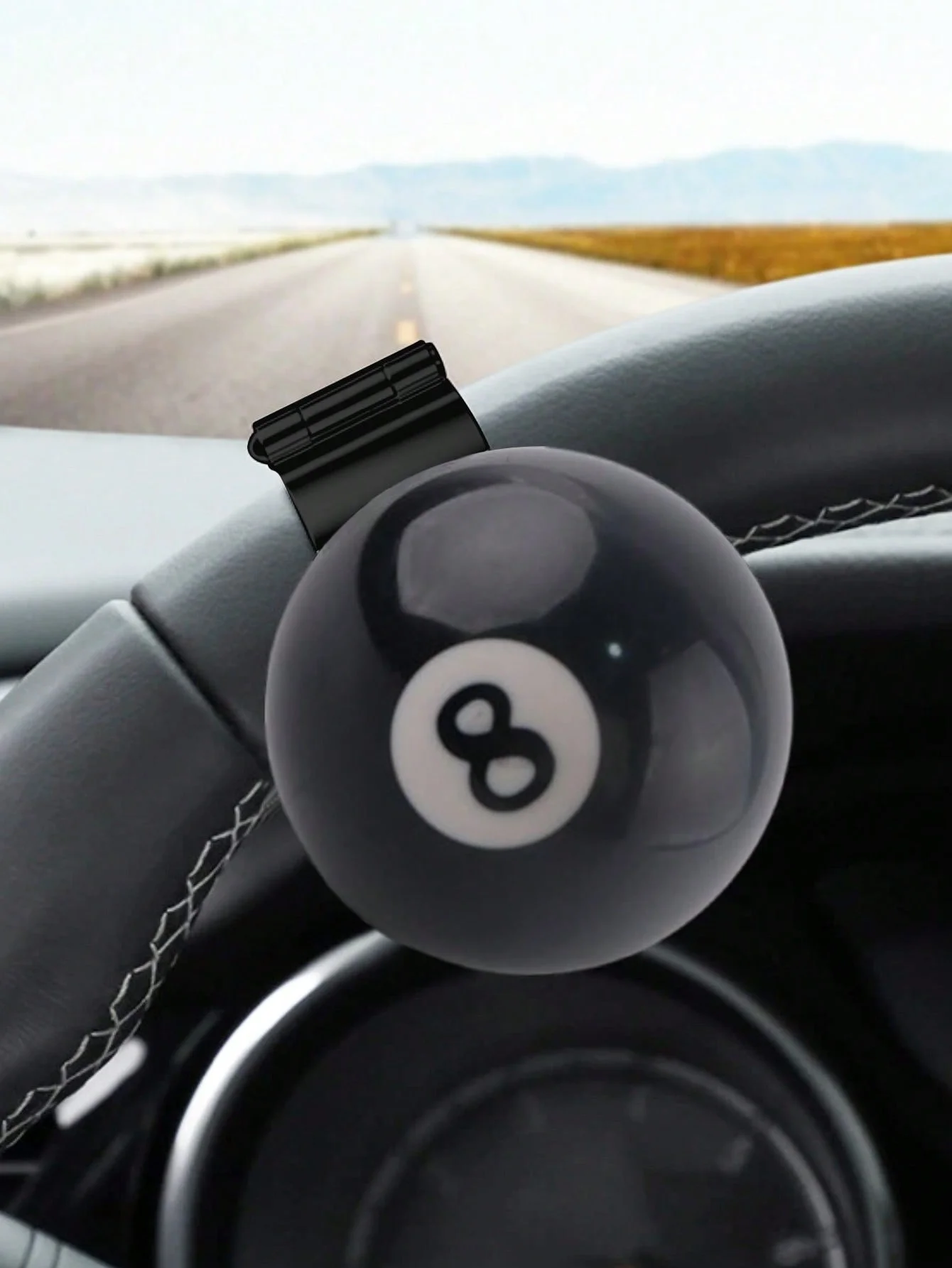 

Универсальный вспомогательный мяч на рулевом колесе — черный No Дизайн бильярдного шара — круглый автомобильный руль, простая установка приборной панели