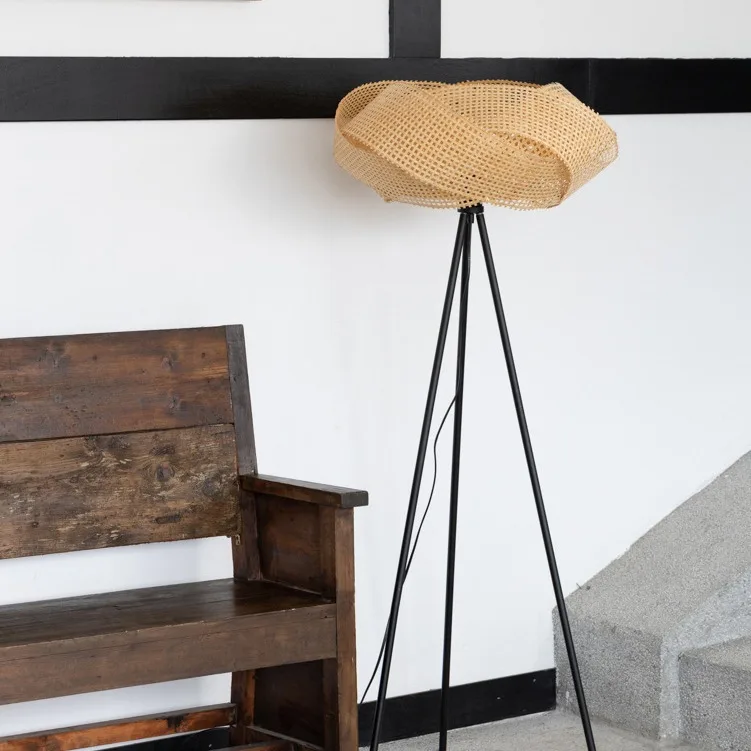 ثريا من الخيزران الصيني الجديد، غرفة المعيشة وغرفة النوم وغرفة الطعام وغرفة الشاي الرعوية والإضاءة الإبداعية