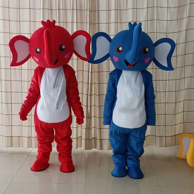 New Cute Elephant Mascot Costume Halloween Christmas Birthday Anime Cosplay Party Performance Props Costume Adult Size