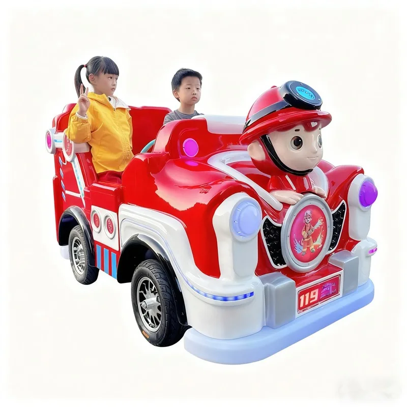 Square luminous bumper car commercial toy car park stall project big wheel parent-child stroller night market game