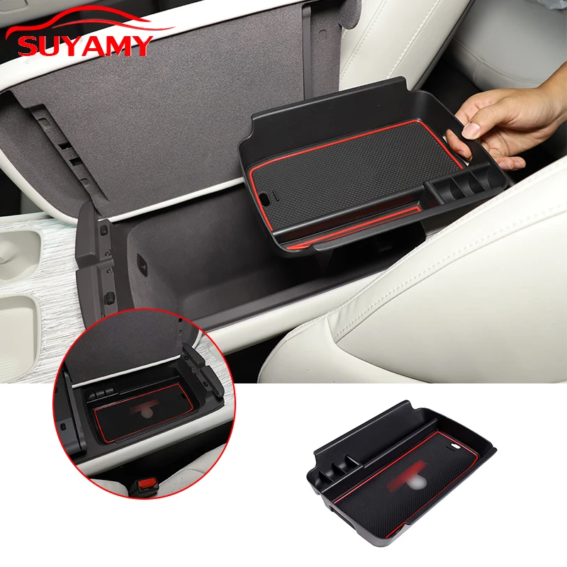 

1pc ABS For Nio ET7 2022 Car Accessories Central Armrest Storage Box Groove Holder Tidy Stowing Car Styling