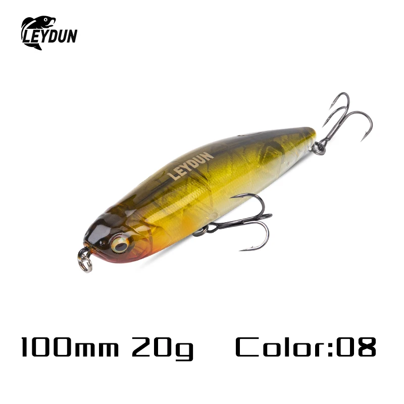 LEYDUN Z-Claw Vissen Lokt Drijvend Potlood 86mm 100mm 120mm Topwater Hard Baits Oppervlak Stickbait Goede actie Bass Wobblers